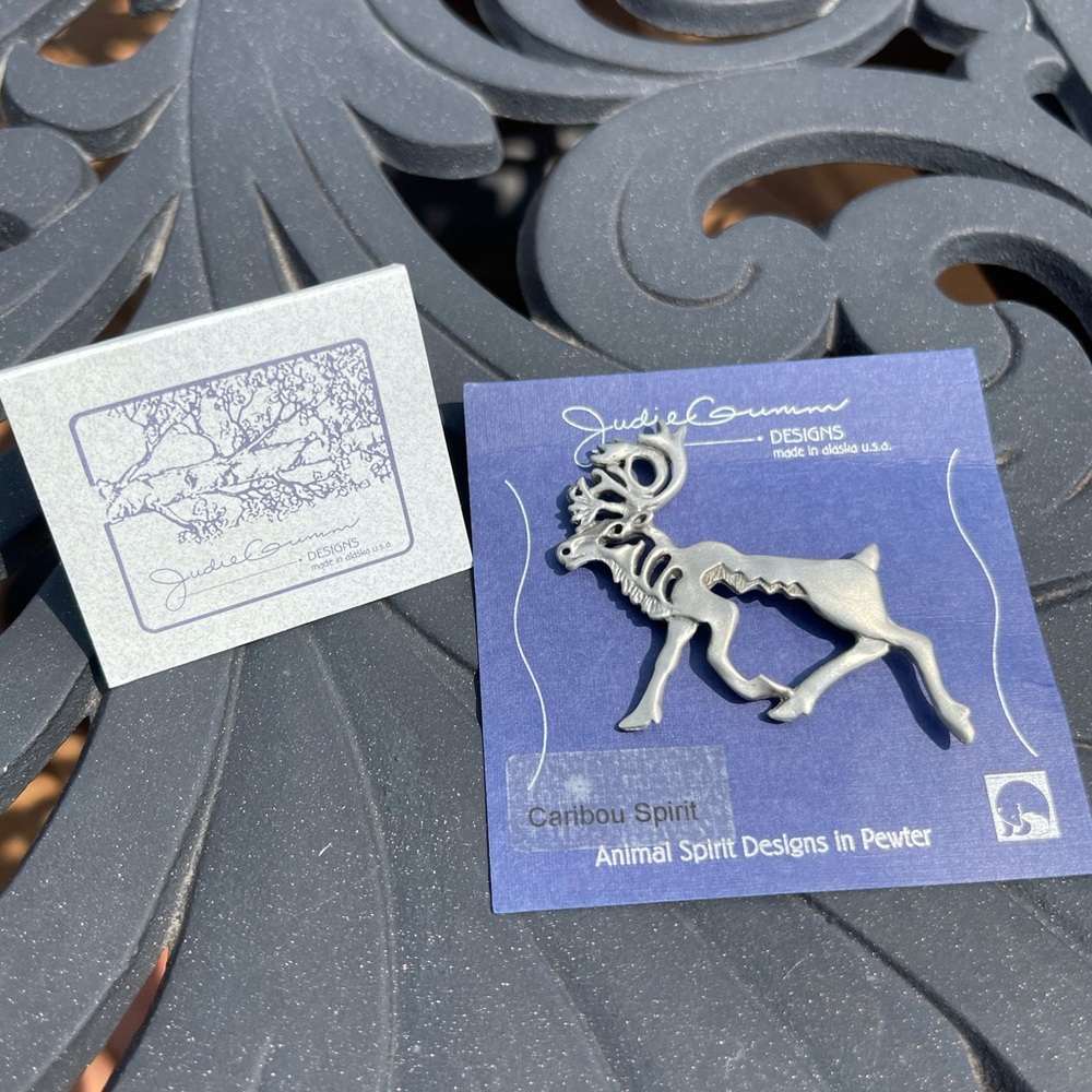Pewter Caribou Spirit Pendant